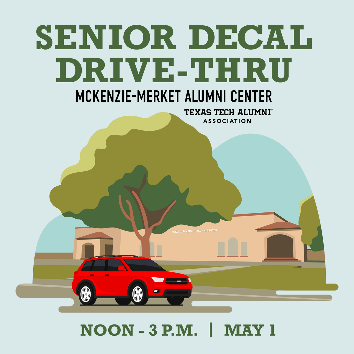 Graduating seniors can swing by the Senior Decal Drive-Thru from noon to 3 p.m. next Wednesday at the McKenzie-Merket Alumni Center to receive a FREE alumni T-shirt, info on your one-year free membership and your member car decal 🚗 Register here: ow.ly/7Fss50RnyJh