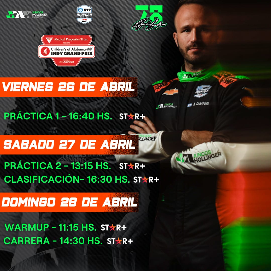 ⏰️ Horarios de este fin de semana en Barber Motorsport Park 🖥 Pueden seguir todas las sesiones por @StarPlusLA