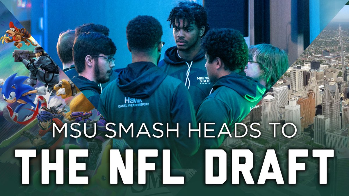 🚨 Spartans at the Draft! 🚨

Michigan State Smash Ultimate is playing a show match at the NFL Draft at 7:20pm on Thursday! 

#SpartansWill #EsportsSchool #GoGreen