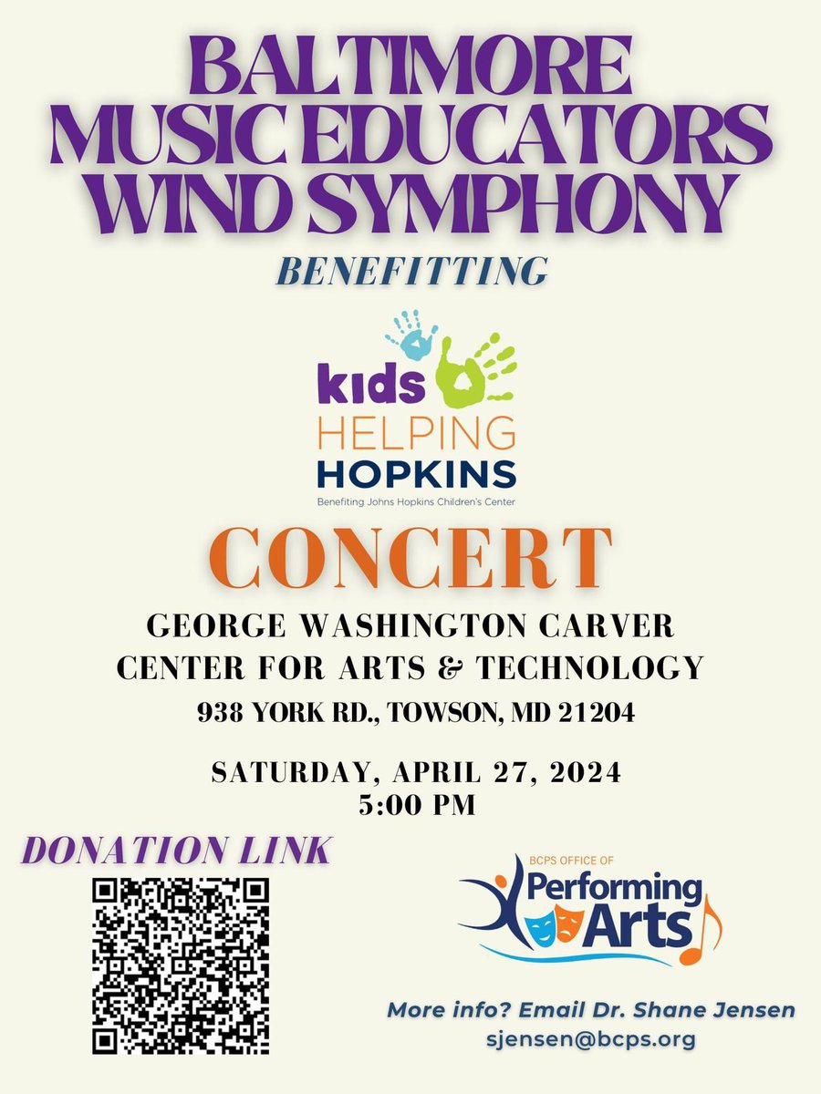 Sonia Synkowski (@sonia_synkowski) on Twitter photo 🎶 Rehearsals are currently underway for this year’s Baltimore Music Educators Wind Symphony concert in partnership with Kids Helping Hopkins. Come out this Saturday and support a great cause! <a href="/GWCCAT/">Carver Center</a> <a href="/MusicBCPS/">BaltimoreCoMusic</a> <a href="/schneckbk/">Brian Schneckenburger, Ph.D.</a> <a href="/shanejensen78/">Dr. Shane Jensen (he/him)</a> <a href="/sfisherBCPS/">Sherri Fisher</a> <a href="/HopkinsKids/">Johns Hopkins Children's Center</a> 🎶 Rehearsals are currently underway for this year’s Baltimore Music Educators Wind Symphony concert in partnership with Kids Helping Hopkins. Come out this Saturday and support a great cause! <a href="/GWCCAT/">Carver Center</a> <a href="/MusicBCPS/">BaltimoreCoMusic</a> <a href="/schneckbk/">Brian Schneckenburger, Ph.D.</a> <a href="/shanejensen78/">Dr. Shane Jensen (he/him)</a> <a href="/sfisherBCPS/">Sherri Fisher</a> <a href="/HopkinsKids/">Johns Hopkins Children's Center</a>