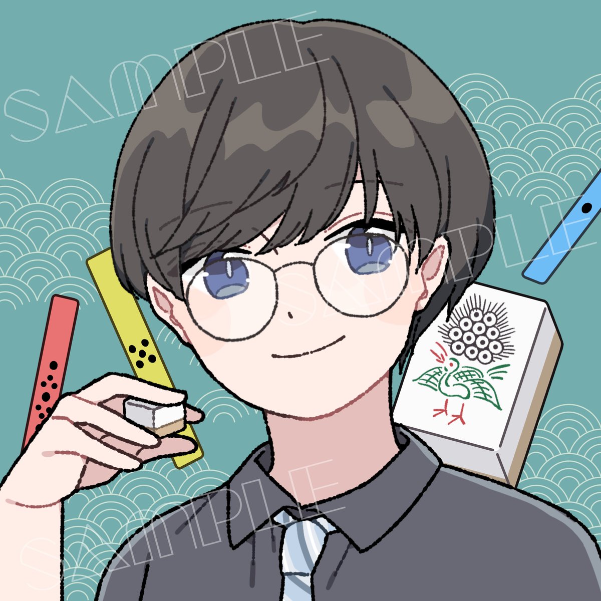 「\お仕事報告/ご依頼で古澤魁人(稲野)様のアイコンイラストとYoutubeバナー」|毬那🌸LINE着せかえ発売のイラスト