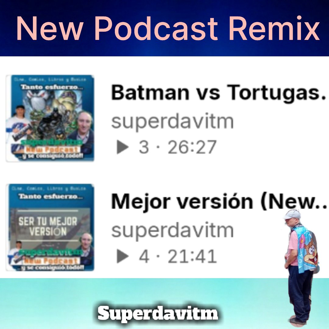 superdavitm's tweet photo. Mañana estrenamos este video especial de #superdavitmhomecenter con un remix de los capitulo 3 y 4 de #newpodcast (mi serie para #soundcloud )
https://t.co/LBNDgRHR9V
#playeroftheweek
#beautifullpodcast
#dARTgalan
#Crossovers
#superknightm https://t.co/X6AnNhRlfA