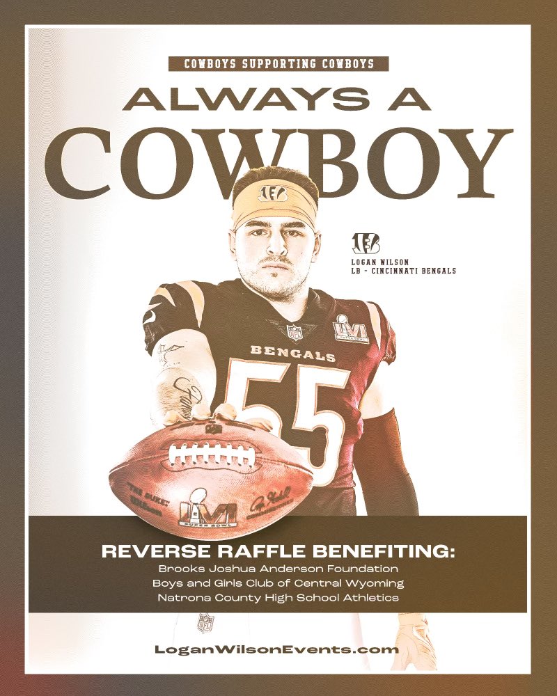 Cowboys supporting Cowboys. Always representing Wyoming. Love to see @ljw21 giving back to his hometown and this state. Find out more right here >> LoganWilsonEvents.com