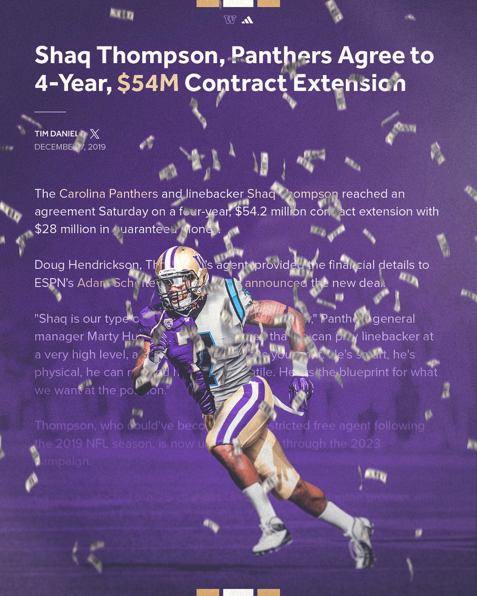 Stacking paper 😮‍💨 … Come #BeAPro Congrats on all the success @ShaqThompson_54 🔥
