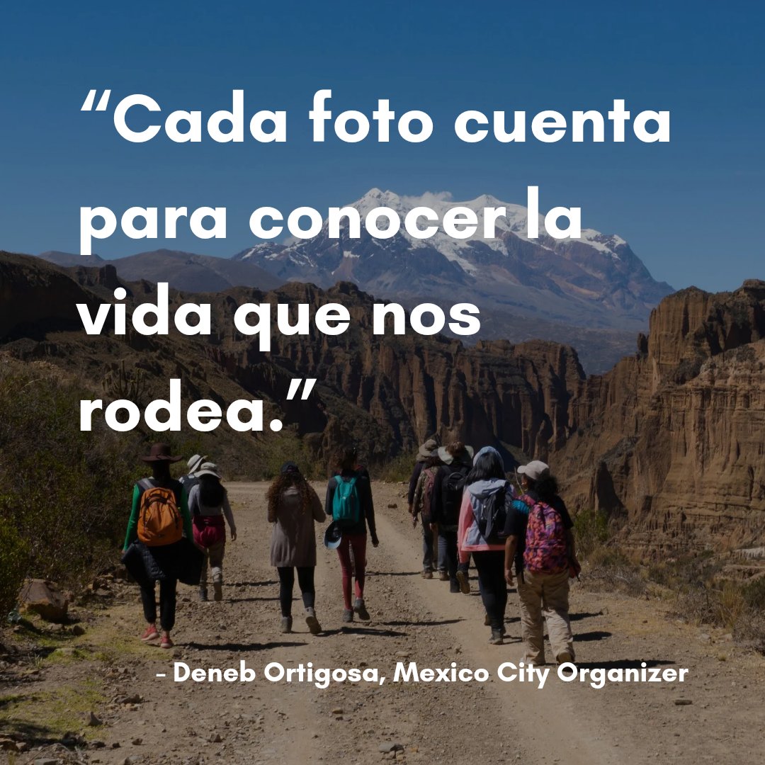 “Cada foto cuenta para conocer la vida que nos rodea.' - Deneb Ortigosa (Mexico City Organizer) The City Nature Challenge begins April 26. CityNatureChallenge.org 📷 Kenny Zapata (La Paz, Bolivia)