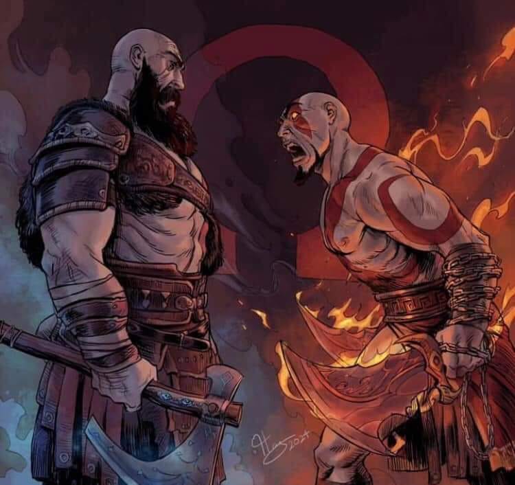 'This path you've chosen... Vengeance... You will find no peace... I know.' Old VS Young #GodOfWarRagnarok