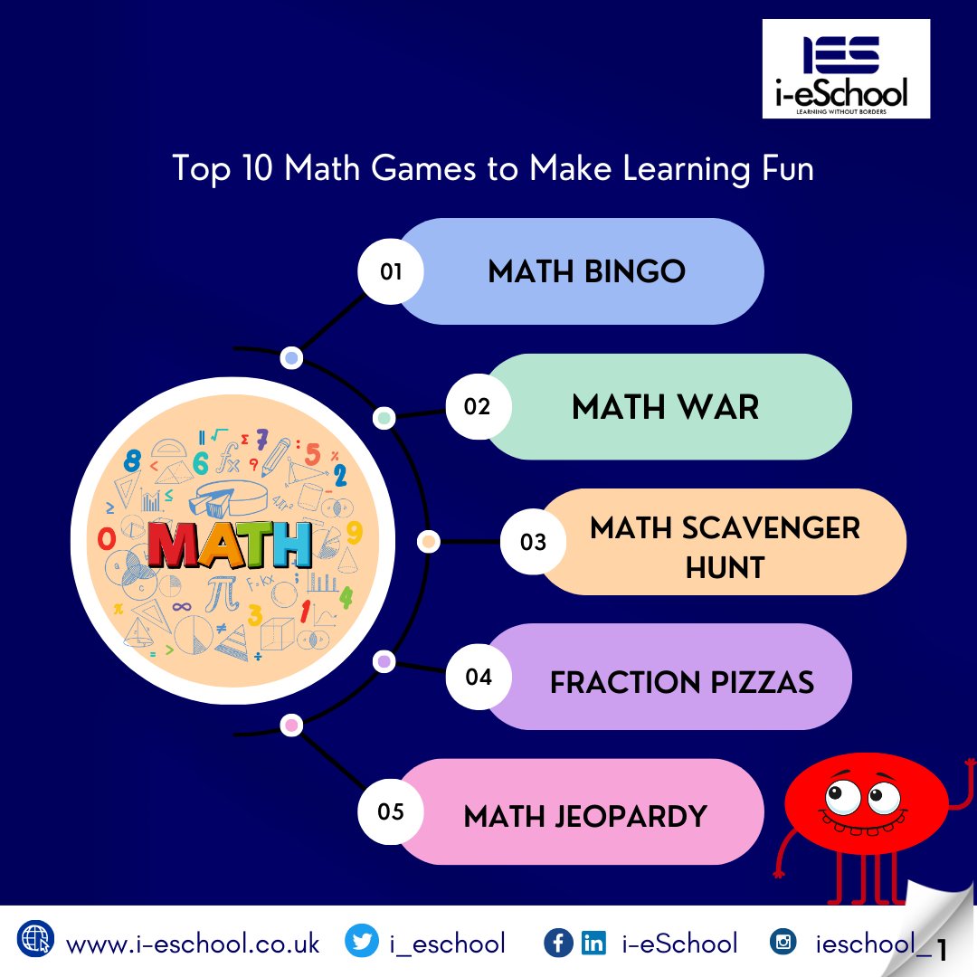 Which of these games are you aware of? Which one would you love to play with your precious ones the most?

#i_eschool #mathmastery #mathgames #schoolsinthediaspora