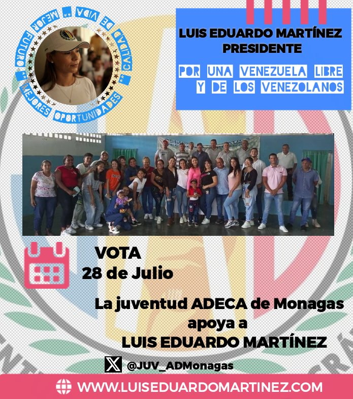 #24Abr| #Comprometida con el cambio que necesita nuestro país, estoy convencida que con Luis Eduardo Martinez podemos tener el gobierno de transición que necesita nuestra Venezuela. En paz y con votos seremos gobierno. ¡Viva AD!