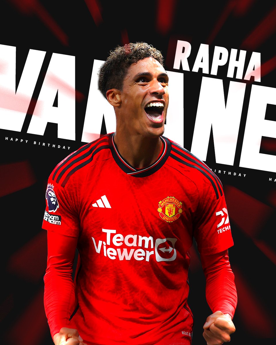 Bon anniversaire, @RaphaelVarane 🥳 #MUFC