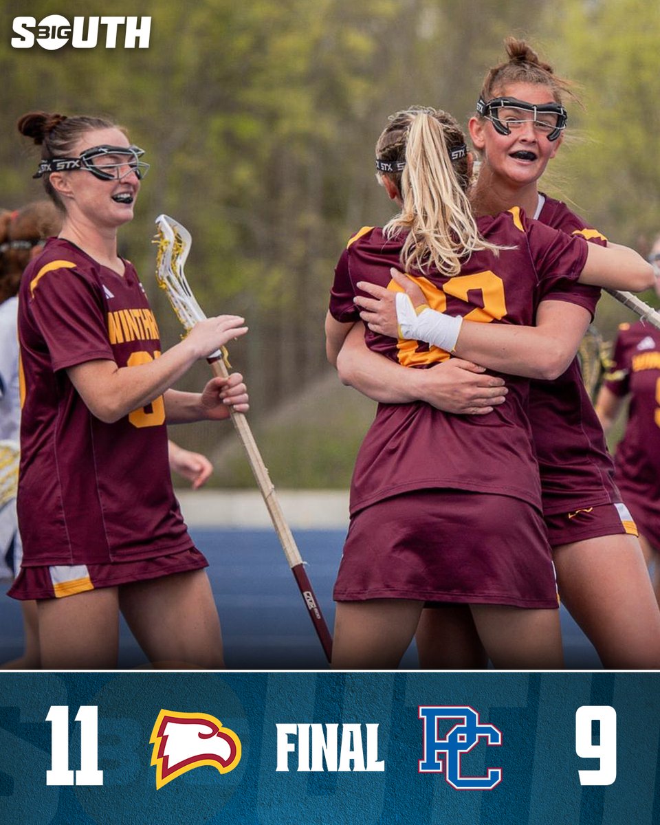 Winthrop wins a road thriller over PC to close out the season! 🦅 #BigSouthLax | @WinthropLax