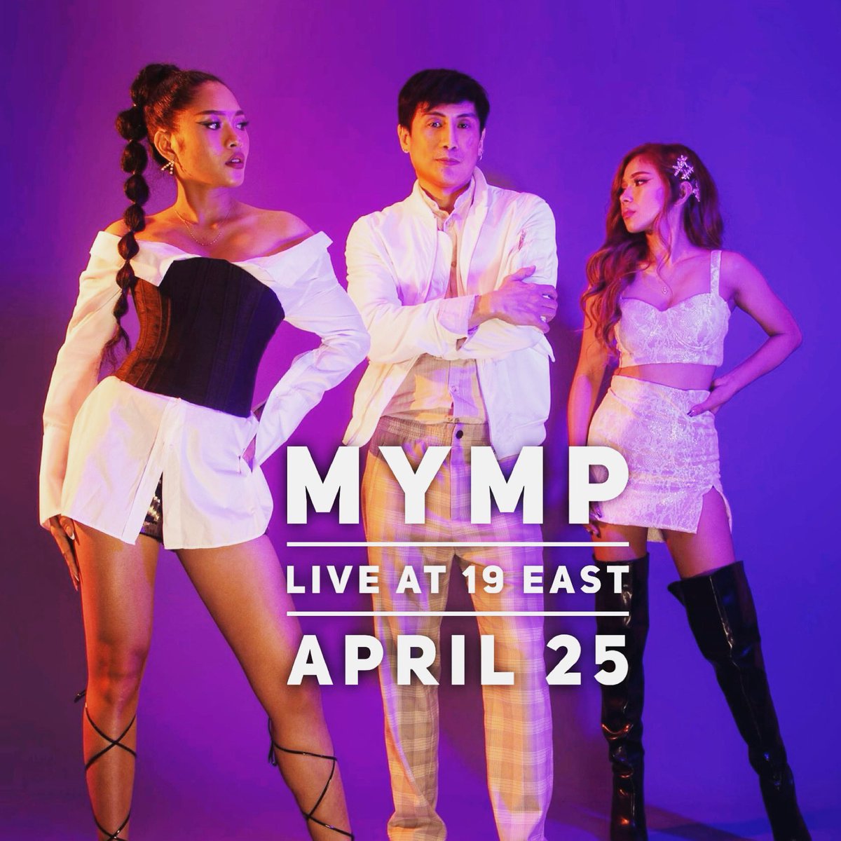 MYMP & Medward will perform at 19 East tonight, April 25. Admission fee is P700. No minimum consumable charge. Doors open at 7pm. Show starts around 8pm. Seating is first-come, first-served. Reservation is not allowed. No age limit. Enjoy!