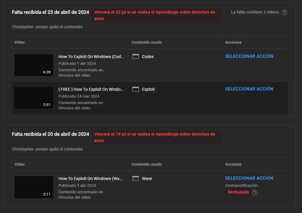 ShopXdhc80085's tweet photo. @FurkyRB @TeamYouTube @TeamYouTube Im Being Striked Down For Publishing Videos With "Codex" &amp; "Wave" That Are Not Part Of That Guy And I Do Not Want My Account To Get Terminated https://t.co/uwCPgCLc7P