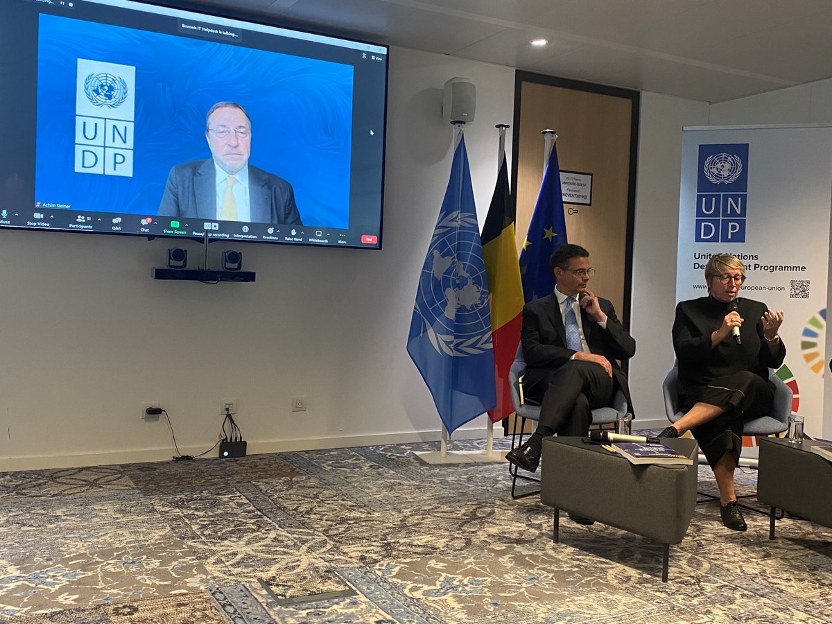 Joining @carogennez @JuttaUrpilainen @pedrotconceicao for the 🇧🇪 🇪🇺 launch of #HDR2024 Highlighting how we can rise above current global challenges. 🙏 to #EU & #Belgium key supporters of multilateralism & @UNDP's support to countries for #humandev #SDGs: report.hdr.undp.org