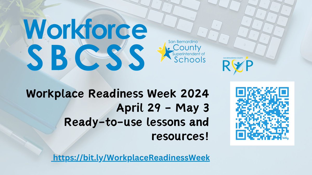 SBCo_ROP's tweet photo. ๐ขWorkplace Readiness Week 2024 starts on April 29th! ๐Check out these free resources and information https://t.co/8aVnKwyP4o
#AB800 @CAWEEORG @ACSARegion12 @CAsocialstudies @CAWorkforce @CAIChildLaw @ChaffeyWork #workpermits @CSBA_Now @EdSource @CA_DIR @CaEduTogether @CADeptEd https://t.co/TvqVvG91fk