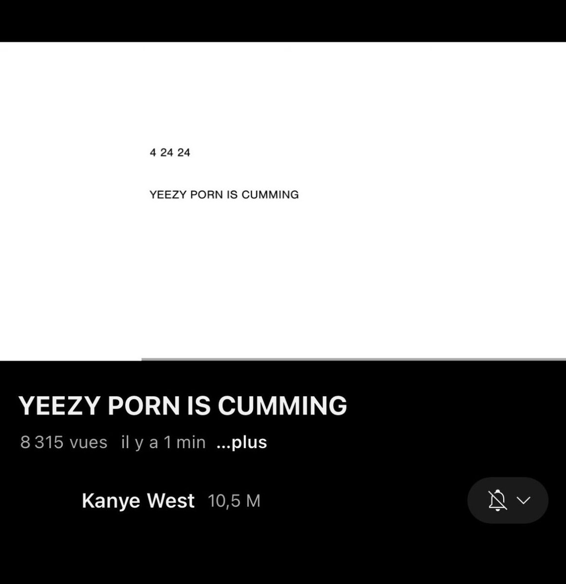 Ye just announced YEEZY P*RN on his YouTube channel