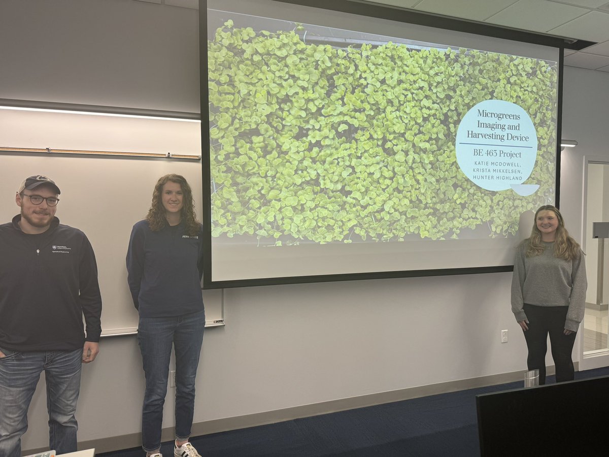 I was honored to work with this group of outstanding students since I joined #PSU. They do have a bright future I can't wait to hear about it. 

#agriculturalengineering #agengineering #mechatronics #robotics #smartagriculture #precisionagriculture #WeAre #PennState