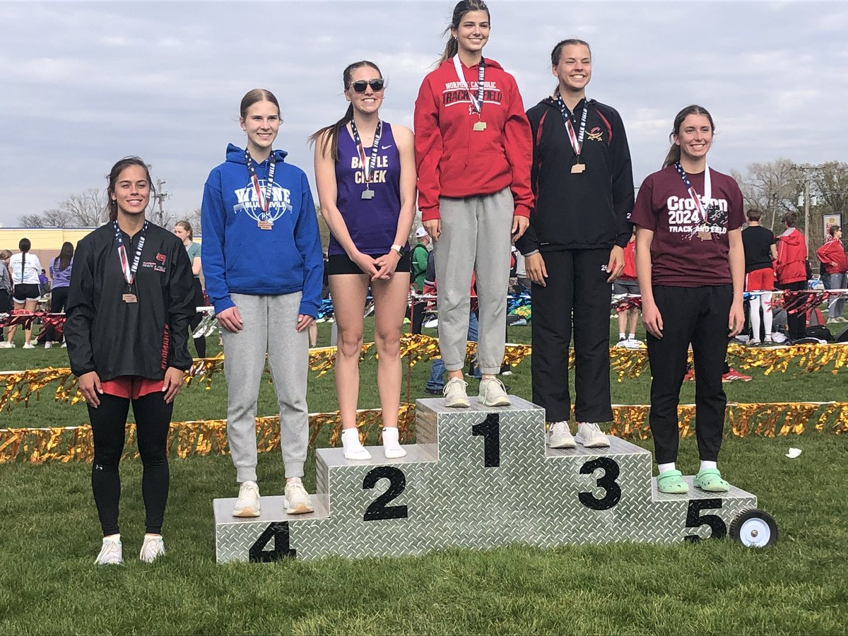 wayne_track's tweet photo. Congratulations to Elle Powicki on placing 4th in the 100m hurdles at the Norfolk Classic!
#WeAreWayne
@WayneSchools https://t.co/rLCjVhERiA