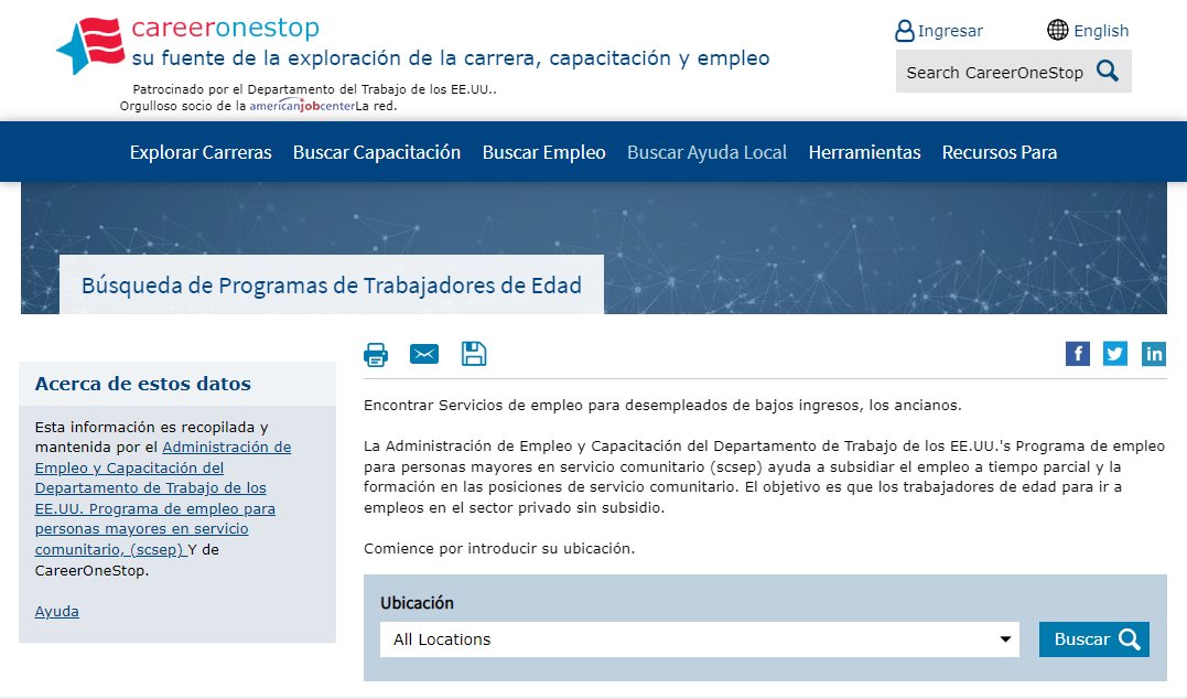 Do you know how to find employment services for older workers translated in Spanish? Visit: bit.ly/3x9lvYg to search for programs near you. #ServiciosDeEmpleo #EmploymentServices #55+ #ServiciosDeEmpleoParaTrabajadoresMayores #OlderWorkerEmploymentServices #español