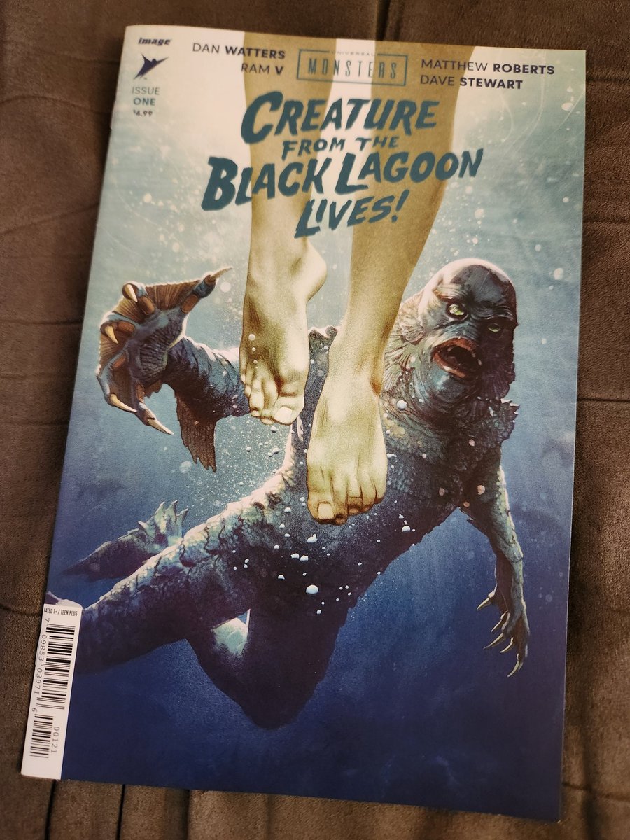 Today I picked up this 1st issue in a new 4-issue comic book mini-series. It's quite interesting so far, and I'm looking forward to reading the remaining 3 issues.
#CreatureFromTheBlackLagoon 
👇🏻🙂👍🏻📖🐟🌴💦