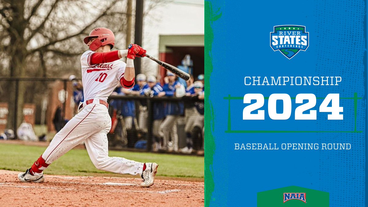 RiverStatesConf's tweet photo. ⚾️ The #RSC Baseball Championship Opening Round is this weekend April 25-27...Four teams are already in the final site of Chillicothe with the other four spots determined this weekend

➡️ Read More: https://t.co/ShJNn7jKsY

#RSCBASEBALL #NAIA https://t.co/bNGeKMX20m