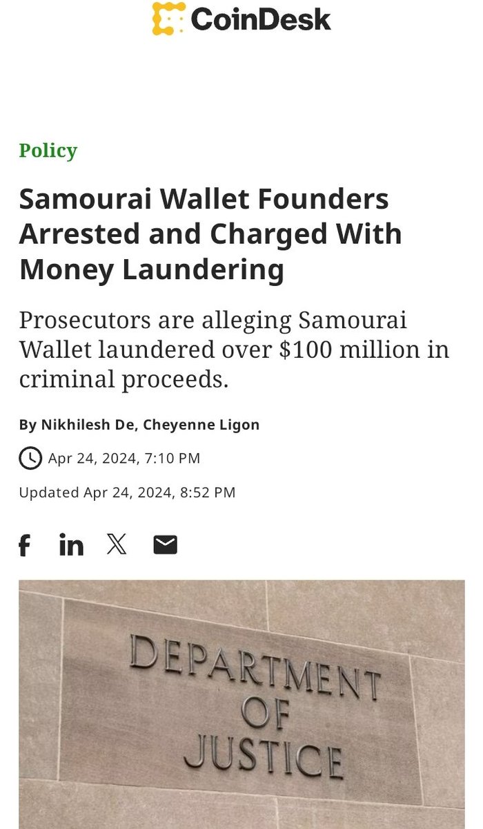 nightjaialai's tweet photo. Why are developers of protocols like this still in the US at this point?
Handle all your business overseas.
Incorporate overseas, at least.
Take the hint!
#SamuraiWallet https://t.co/8hmQt72bUs