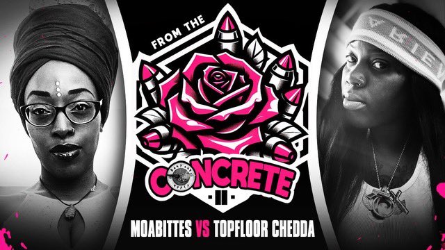 Aite let’s get to it!!!! 

Making their debut on Bars and Roses we’ve got….

@MoabitessEl vs TopFloor Chedda 

5/11! Maryland! Live Stream and $20 Advanced Tickets Available! 🌹🌹🌹
