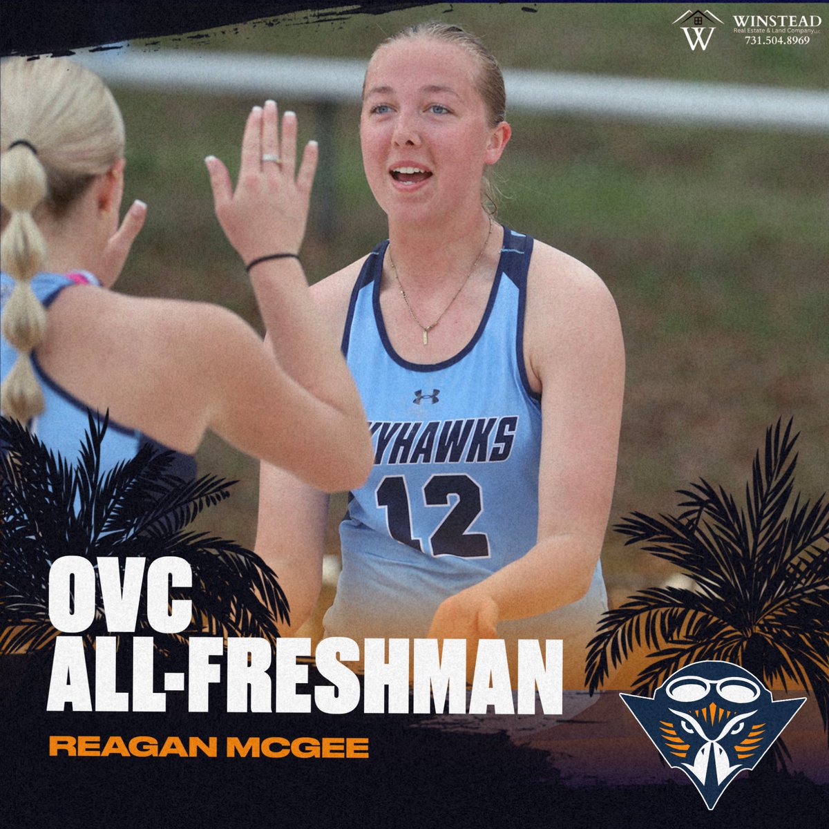 Congratulations to Skyhawk rookie Reagan McGee, who earned Ohio Valley Conference All-Freshman accolades this evening!

🏐 18-10 overall record
🏐 9-0 OVC record

#MartinMade | #OVCit