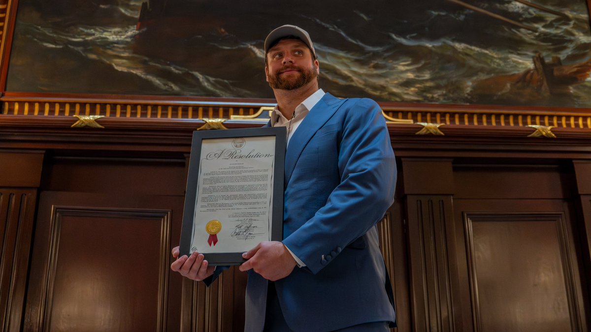 Ted brings the Cincy Hat mission to the State House. Ohio Representatives honored Ted today for the Cincy Hat project and winning the Nationwide Charity Challenge vote.