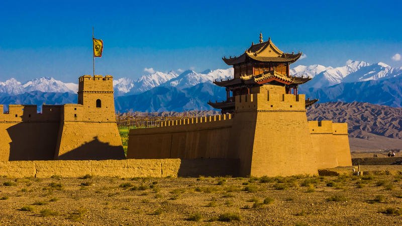 Jiayuguan Pass is located in westward 5 kilometers away from Jiayuguan City, Gansu Province. It was not only the first strategic pass at western end of the Great Wall of during the Ming Dynasty (1368 - 1644), but also the vital traffic hub along the ancient Silk Road in China.