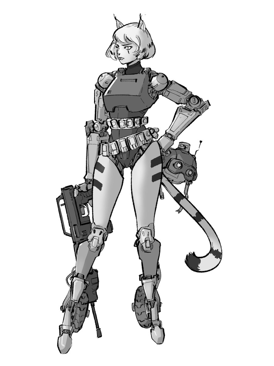 I think I'll start drawing catgirls now. Original character commission.
