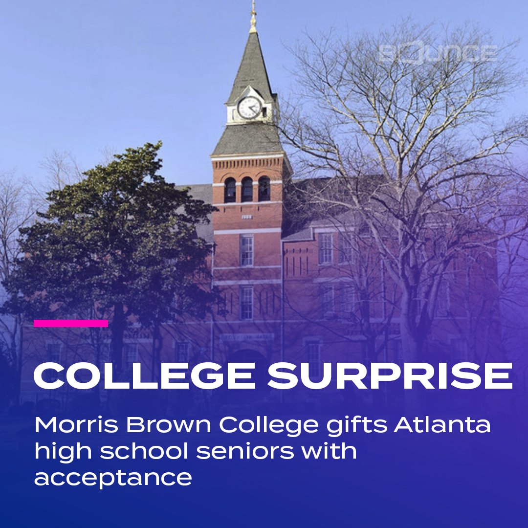 #ICYMI: Benjamin E. Mays High School seniors were admitted to HBCU @1881MorrisBrown in Atlanta. The surprise came from a deal made between college and high school officials to provide higher education options to high school students. #HBCUYearbook