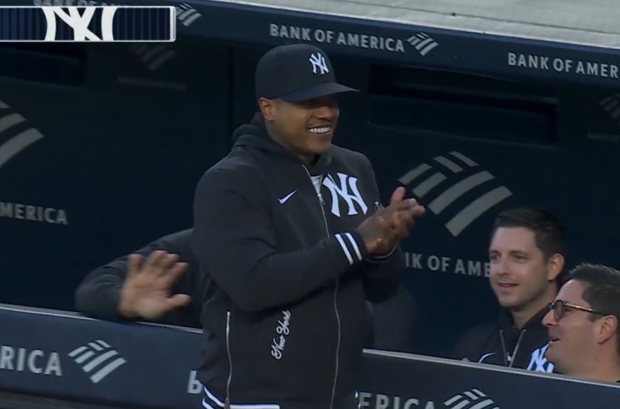 I really love seeing Stroman outside the dugout cheering on every homer, very much needed energy