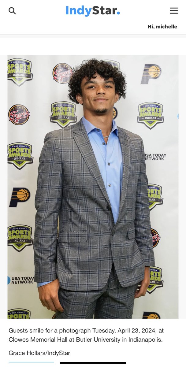Griff1Michelle's tweet photo. Proud of all HSE athletes recognized and the winners at the @indystar IN High School Sports Awards ceremony.  Super proud of @Michael96662958 as a nominee recognized on the IN Boys Track and Field “watchlist”.

Locked in to achieve goals!
#indystarhssa @HSEAthletics https://t.co/iAAp7Ztjpa