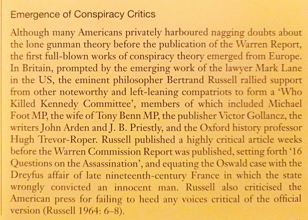 Bertrand Russell 'Kennedy'yi Kim Öldürdü' komisyonu kurmuş. Davayı Dreyfus Davası'na benzetmiş fhhffj Tamam Foucault ilginç yerlerden çıkıyor da Russell şaşırttı.
