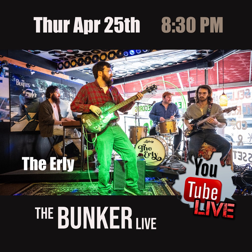 Next Up -  The Erly

bit.ly/49BTvL1

#newmusicreleases  #livestreams  #originalmusic  #originalmusiconly #originalsongwriter  #indiemusician #guitarplayers #livemusicvideo #livemusicstreaming #thebunkerlive #liveacoustic   #livestreamconcert