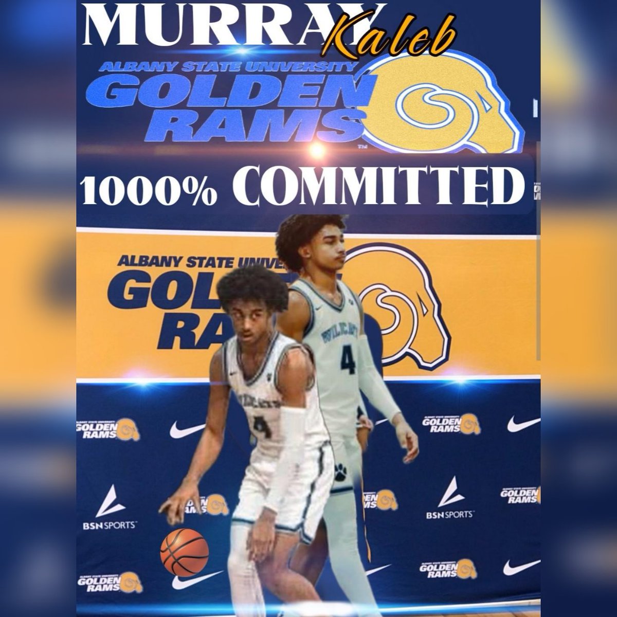 On to the next level. @kaleb4murray is 1000% committed to @ASUGoldenRamsMB Congratulations! Your hard work, skill, ambition, and dedication paid off. @king_david90 @coachadwhite