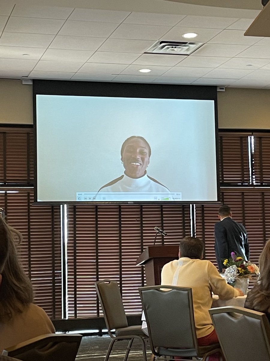 RosemountCC's tweet image. Irish ☘️ Shade Pratt ‘11 presented the 2024 South Suburban Conference Achievement Award for Athletics by AD Will Finley.  Shade is in Oregon working for Nike.