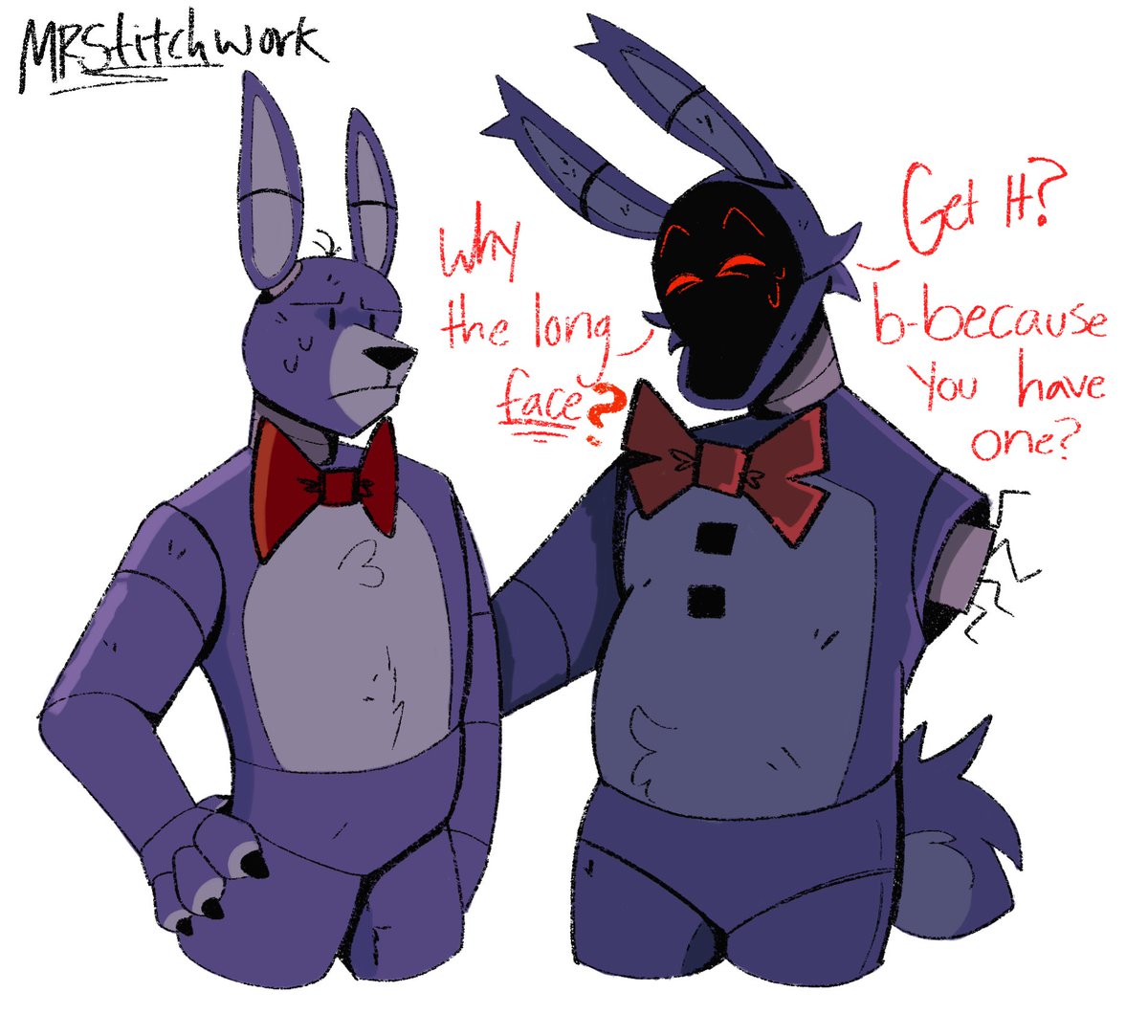 Then he started crying. #FNAF #fnaffanart #FNAF2 #witheredbonnie #bonniefnaf