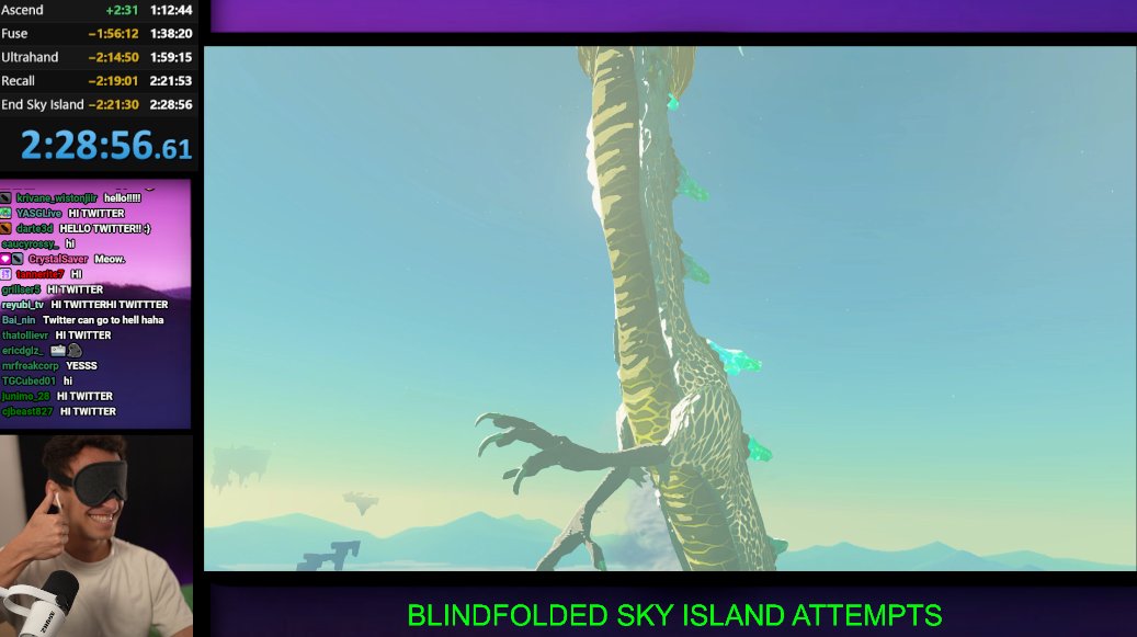 tears of the kingdom great sky island blindfolded (1 hiccup) new pb