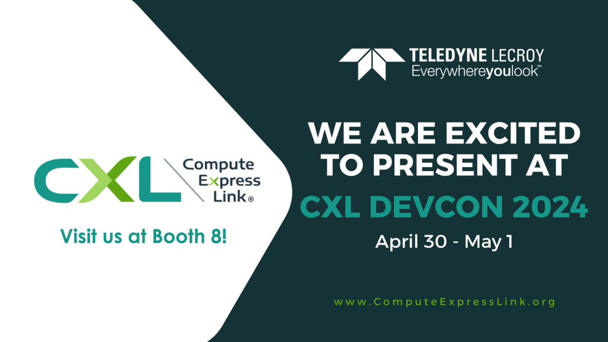 Teledyne LeCroy's CXL Test Products address all layers of the OSI stack, from the physical layer to the application layer. See us in Booth 8 at CXL DevCon to talk to us about our complete portfolio of CXL Test and Validation Products. #teledynelecroy #cxl #cxldevcon