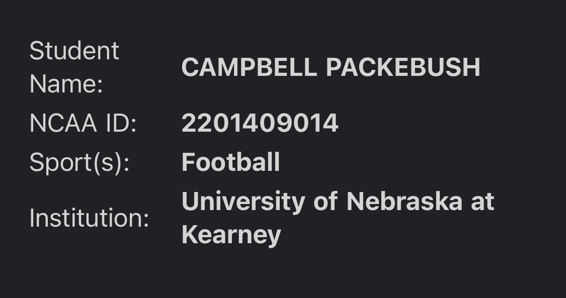 After much deliberation I’ve decided to enter the transfer portal. I have three years of eligibility remaining and will be entering my junior year academically. I would like to thank the athletic department at UNK for everything they have done for me. My recruitment is now open.