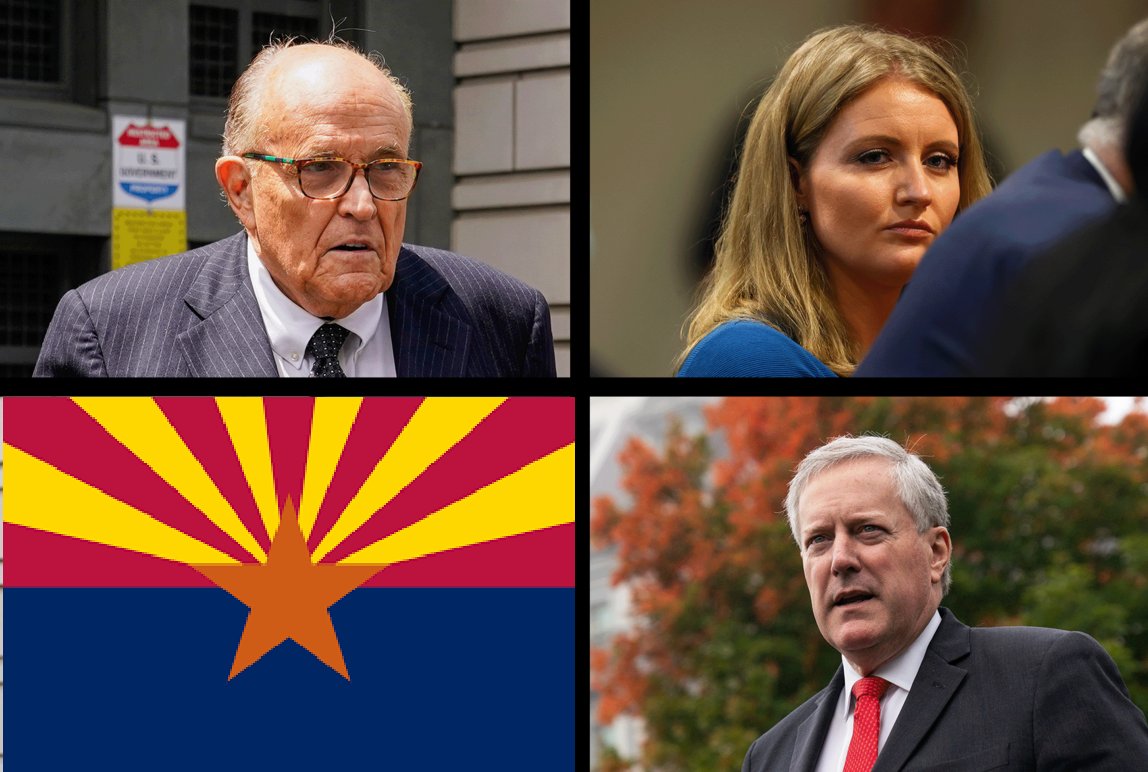 BREAKING NOW:⚠️18 people charged in Arizona ELECTION INTERFERENCE PROBE including Trump allies Mark Meadows, Rudy Giuliani and Jenna Ellis.. DEVELOPING..