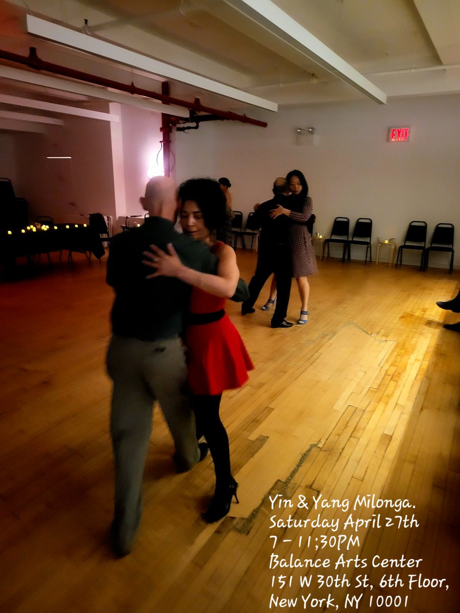 bearsr123's tweet photo. Yin &amp; Yang Milonga
Saturday April 27th
6:30 - 11:30PM
at  Balance Arts Center
151 W 30th St, 6th Floor,
New York, NY 10001 https://t.co/Q9ERdN8nkd