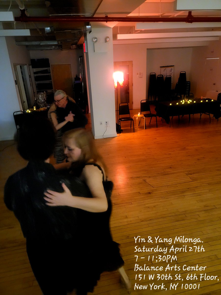 bearsr123's tweet photo. Yin &amp; Yang Milonga
Saturday April 27th
6:30 - 11:30PM
at  Balance Arts Center
151 W 30th St, 6th Floor,
New York, NY 10001 https://t.co/Q9ERdN8nkd