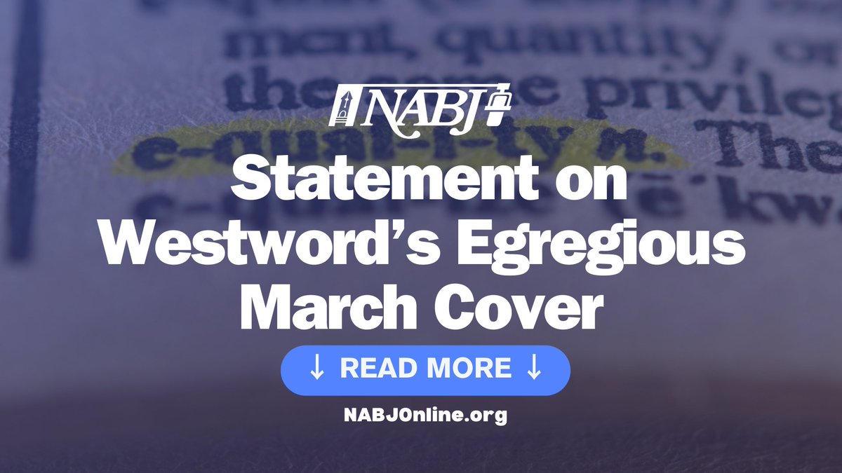 ⬇Egregious: We are disappointed with the image created for Westword’s “Armed and Dangerous” March cover. It projects an image of young Black men as criminals and plays into the worst stereotypes. Read our statement.
nabjonline.org/blog/nabj-issu…
