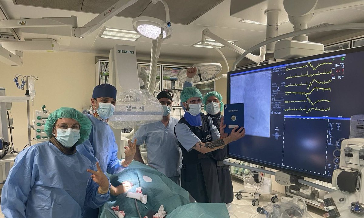 Good day for our Cardiology team in Hospital do Divino Espirito Santo - Azores: First implants in Portugal of leadless pacemaker micra VR 2 and AV 2 . New generation of leadless pacing technology - better longevity and AV sinchrony ! #micraAV2 Medtronic