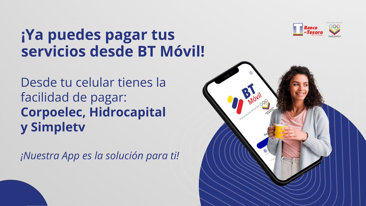 bcodeltesoro's tweet photo. ¡Actualiza BT Móvil!

Paga al momento tus servicios desde  nuestra App 📲

Disponible en:
 Play Store 👉 https://t.co/7ZDcP5FlzG 
App Store ▶️ https://t.co/bhQUNs7glx https://t.co/zsTB5sBPpF