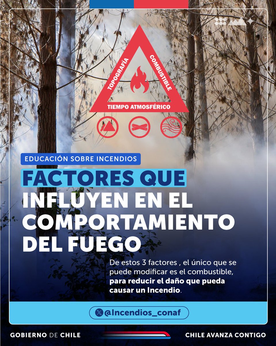 Cada #IncendioForestal tiene un comportamiento único👀 ➡️Dependerá de las características del entorno que condicionarán la intensidad con qué se desarrollará, la velocidad y dirección de propagación del Fuego y la posibilidad de control y extinción del incendio.