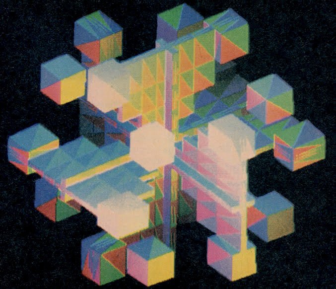 retroscifiart's tweet image. Computer art by Jim Hoffman from Future Life mag Aug 1981