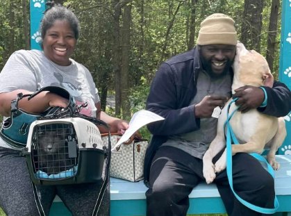 Longest resident PAPA JOHN & WINSTON the Kitty got ADOPTED together! 🐶❤️😺 From @WicomicoHumane #MD: Our longest resident, Papa John, was adopted today after almost 9 long months! The best part… it was a DOUBLE adoption, and he even got to go home with a new kitty brother,